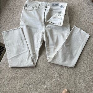 AG White Jeans - Raw Hem